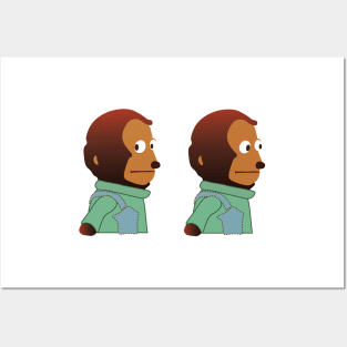 Awkward Look Monkey Puppet Poster Print 