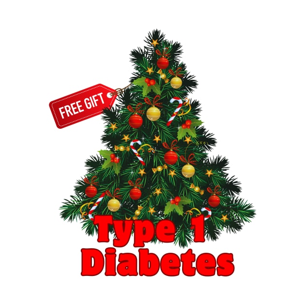 Diabetes Christmas Tree Free Gift Type 1 Diabetes by Diabeticsy