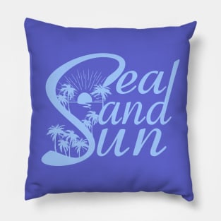 sea sand sun Pillow