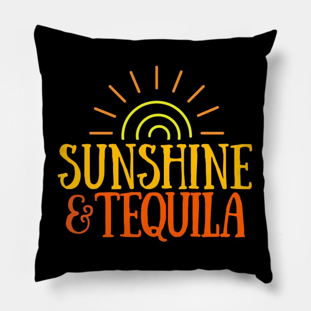 Sunshine & Tequila - Summer Margaritas Pillow by Seaglass Girl Designs