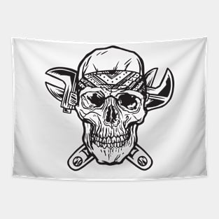 skull mechanical Tapestry