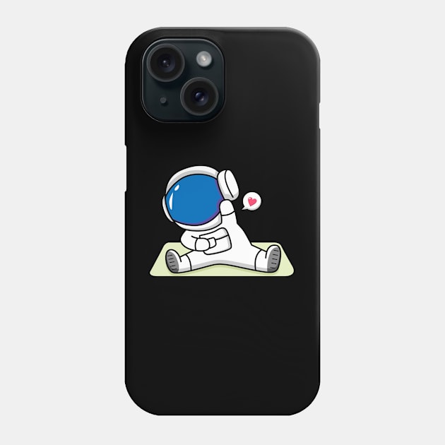 astronaut yoga Phone Case by BarnawiMT