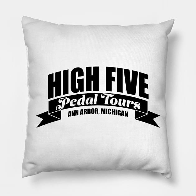 High Five Black Horizontal Pillow by HighFive