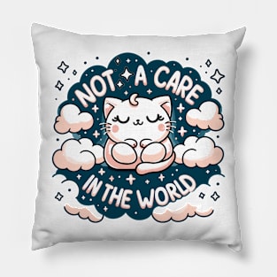 Carefree Kawaii Cat Bliss Pillow