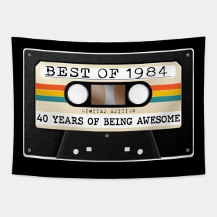 Funny Best of 1984 40th Birthday Cassette Tape Vintage Tapestry