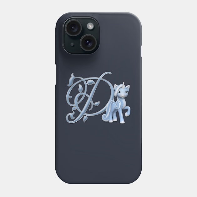 Monogram D Custom Unicorn Phone Case by AlondraHanley