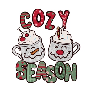 Cozy Season ,Hot Cocoa ,Glitter Christmas T-Shirt