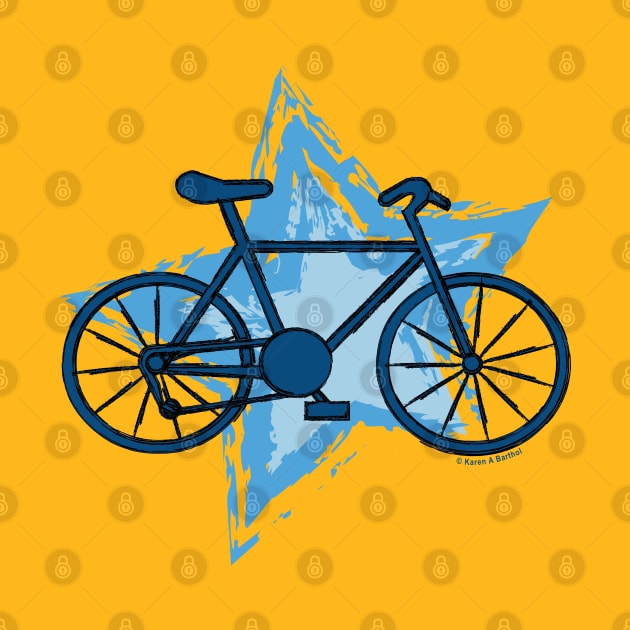 Blue Bike Star by Barthol Graphics