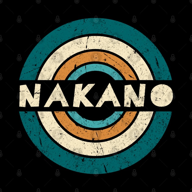 Retro Styles Nakano Name Birthday 70s 80s 90s Circle by Amir Dorsman Tribal