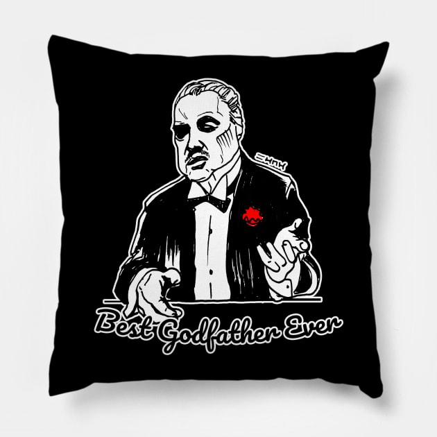 Best Godfather Ever Godfather Announcement Gift Pillow by sketchnkustom