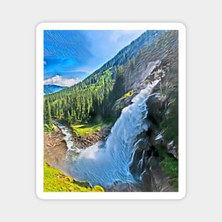 Waterfall In The Forest Magnet