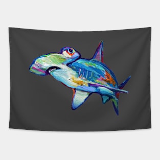 Colorful Hammerhead Shark by Robert Phelps Tapestry