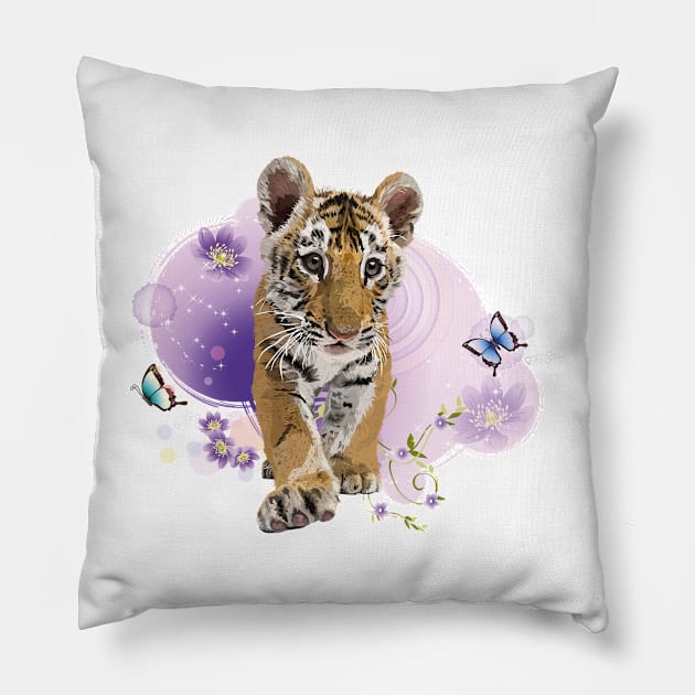 Bengal tiger Pillow by obscurite