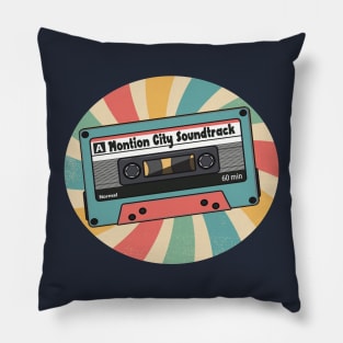 retro montion city soundtrack Pillow