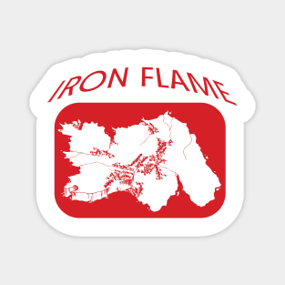 Iron Flame Map Red Magnet