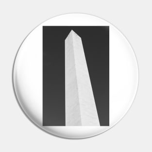 Washington Monument tall obelisk in National Mall Washington DC commemorating George Washington monochrome Pin