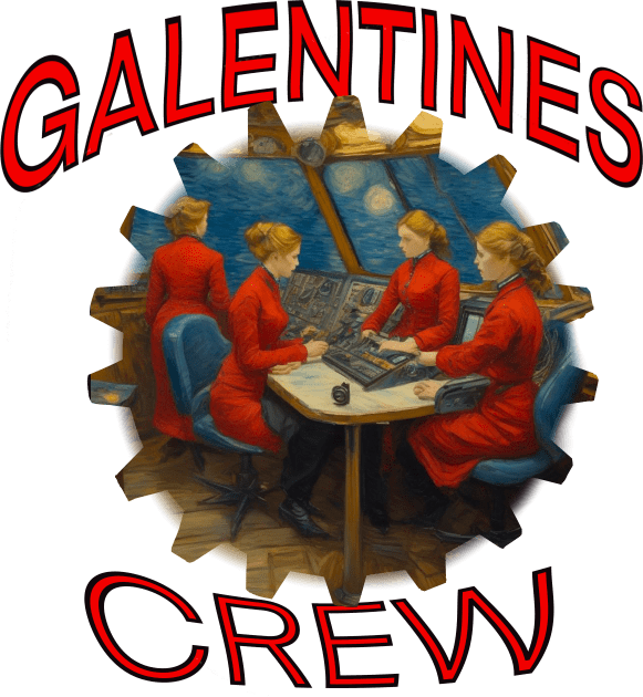 Galentines crew Van Gogh style Kids T-Shirt by sailorsam1805