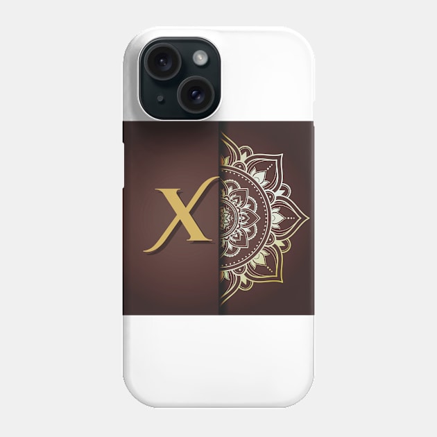 X – Mandala Monogram Phone Case by Mazzlo Shop