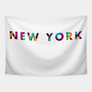 New york colorful rainbow Tapestry