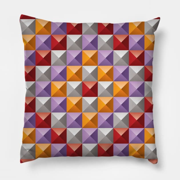 3D Pyramid Pattern 3 Pillow by B&K