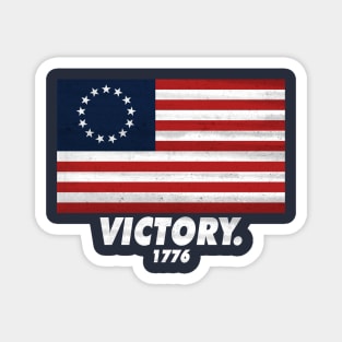 Distressed Betsy Ross Flag American Revolution Victory 1776 Magnet