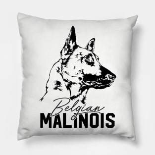 Belgian Shepherd Malinois dog portrait Pillow