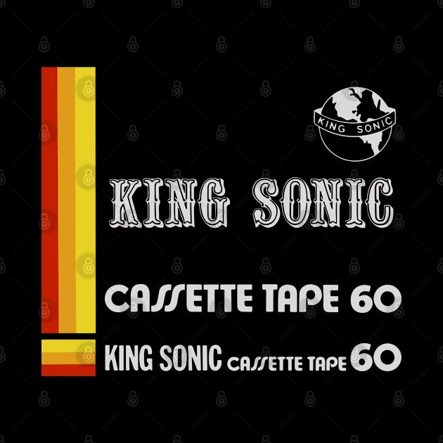 King Sonic Retro Cassette Tape by DrumRollDesigns