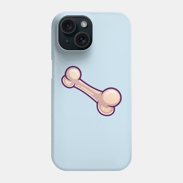 Floating Bone Dog Food Cartoon Phone Case by Catalyst Labs