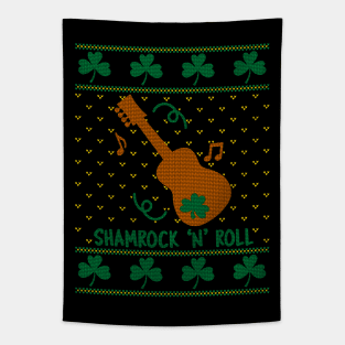 Shamrock N' Roll Ugly St Patrick's Day Tapestry