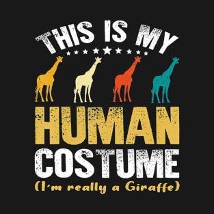 Halloween Costume - I'm Really A Giraffe Gifts For Family T-Shirt