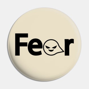 Fear Halloween artistic design Pin