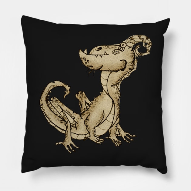 Odd dragon Pillow by Lizuza