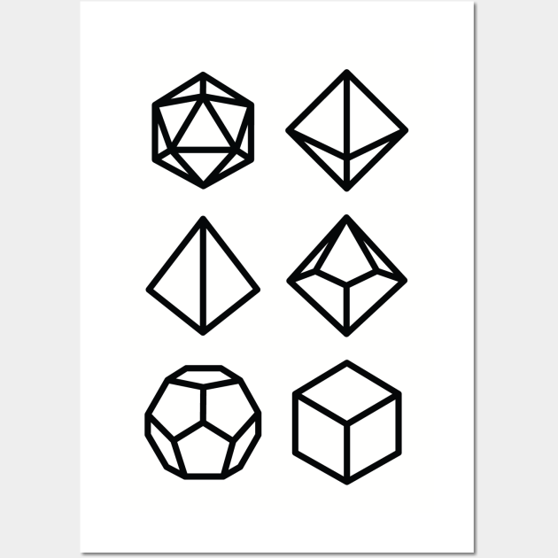 Polyhedral Dice Icons RPG D20 - Dnd - Posters and Art Prints | TeePublic