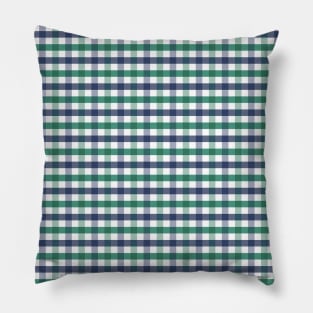 Navy & Forest Tattersall Pillow