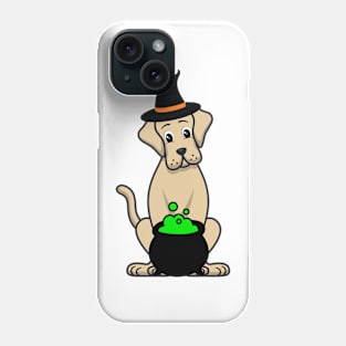 Funny Big Dog is wearing a witch costume Phone Case