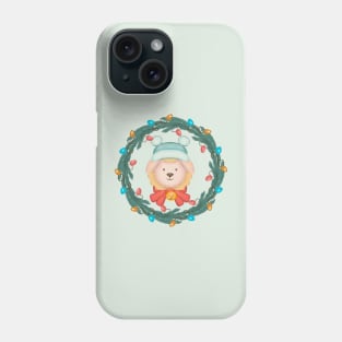 Cute Sheep Christmas Wreath Phone Case