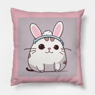 Cute Easter cat pusheen Pillow