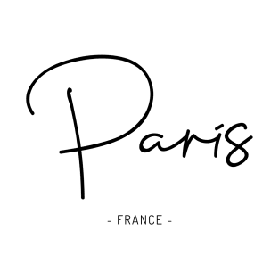 Paris, France Design (BLACK PRINT) T-Shirt