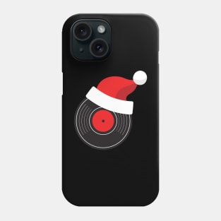 Vinyl Record with Santa Hat Phone Case