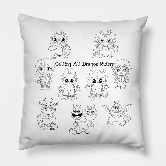 Calling dragon riders, my first birthday party, birthday httyd party, how to train dragon bd look Pillow by PrimeStore