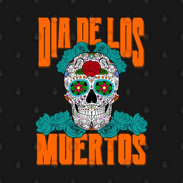 Dios De Los Muertos Day of the Dead Calavera Sugar Skull by RongWay