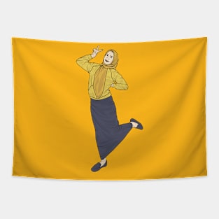 Happy in Yellow Tapestry