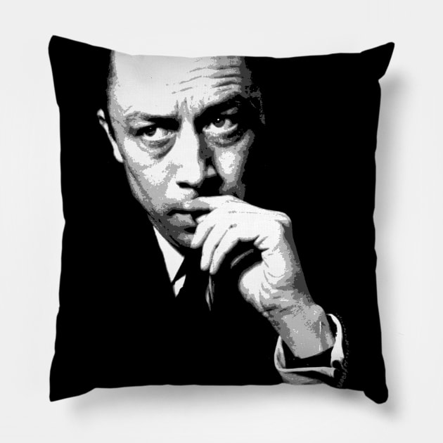 Albert Camus - Simple Design Pillow by TheMarineBiologist