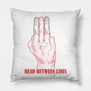 between lines (black) Pillow