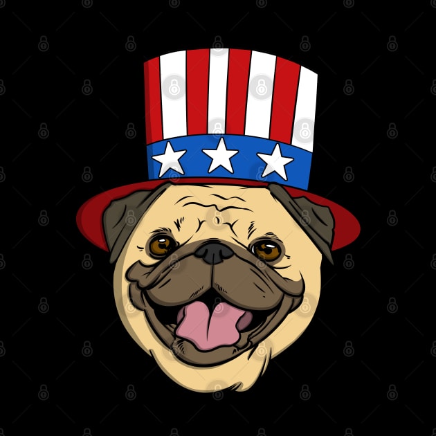 Pug Face American Top Hat by pako-valor