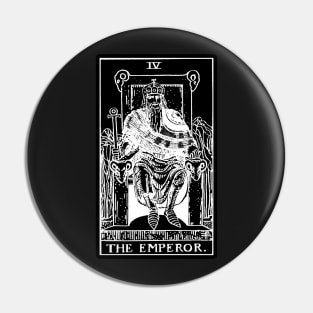 IV. The Emperor Tarot Card | Obsidian and Pearl Pin