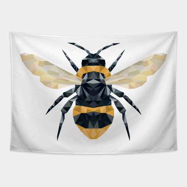 Geometric Bumble Bee Tapestry by sins0mnia