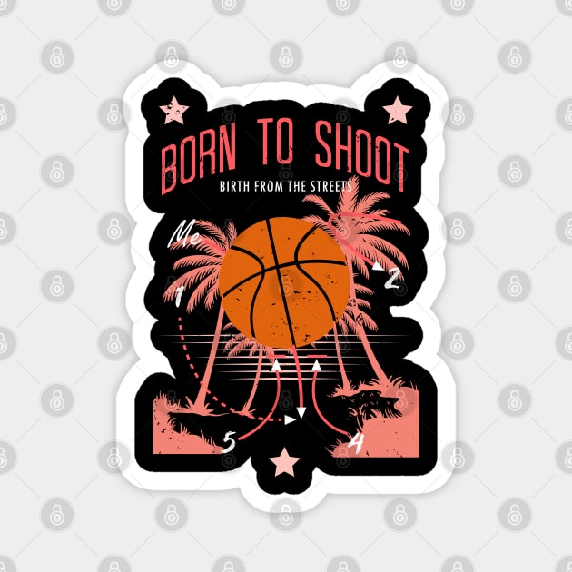 Basketball Lady born to shoot playbook 04 Magnet by HCreatives