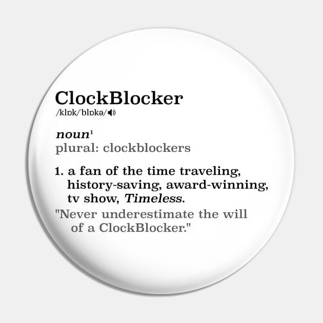 ClockBlocker definition (black on light) Pin by jordanhawman