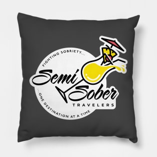 Original Semi-Sober Travelers Pina Colada with solid background Pillow